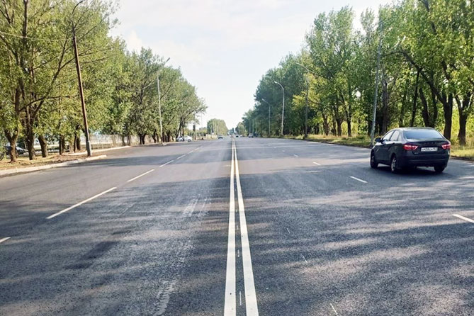 дорожная разметка на улице Цеховой