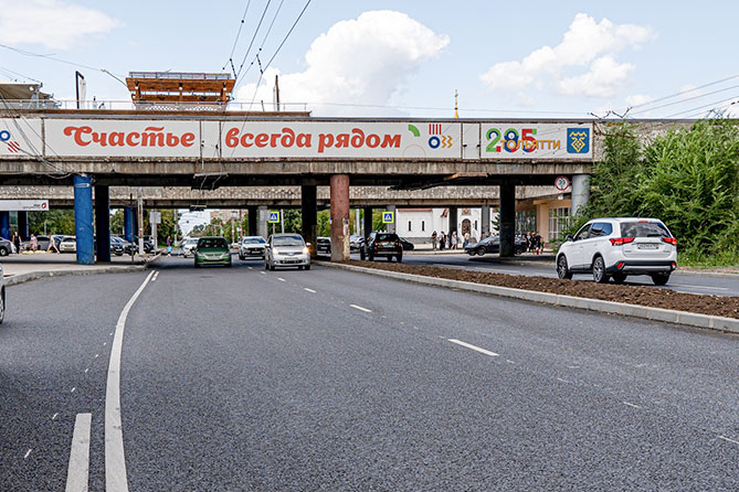 новое асфальтовое покрытие на улице Революционной
