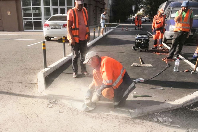 устранение недочетов на съезде тротуара