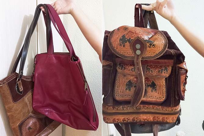 женские сумки и рюкзак