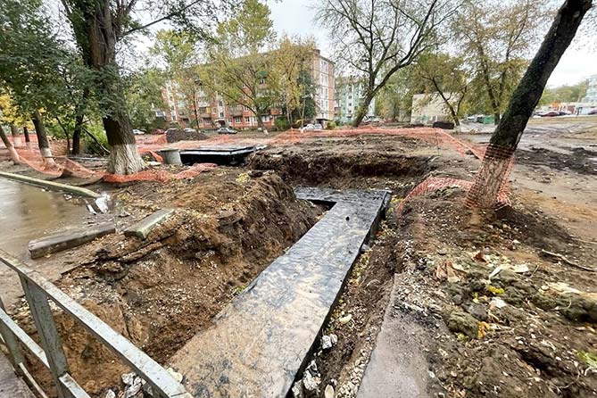 ремонт теплосети в 75 квартале 10-10-2023