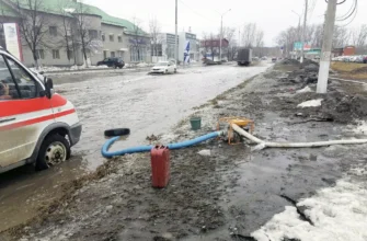 паводок на улице Льва Толстого