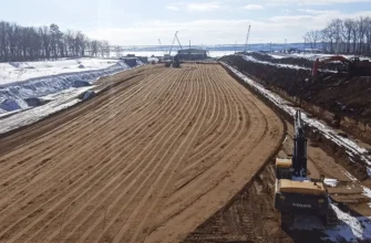 выравнивание грунта на подходах к мосту