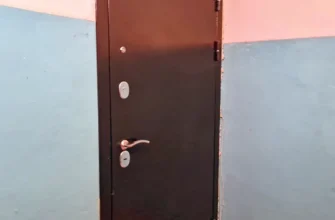 железная дверь в квартиру на площадке