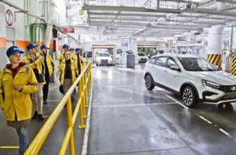 люди на экскурсии на АВТОВАЗе