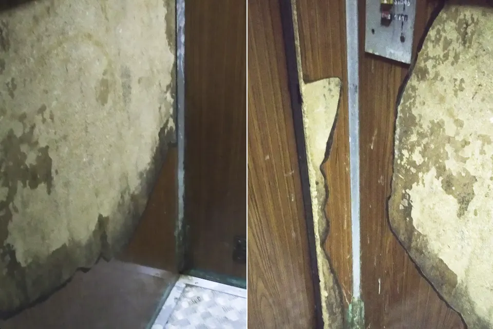 старый лифт в доме