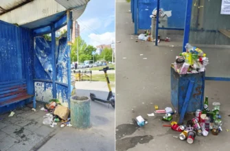 мусор на остановках