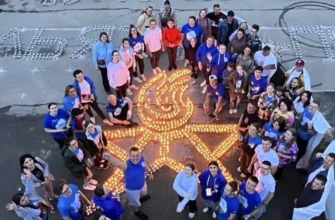 Вечный огонь из свечей