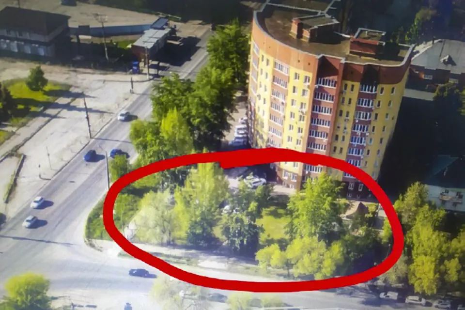 обведен участок который будут застривать