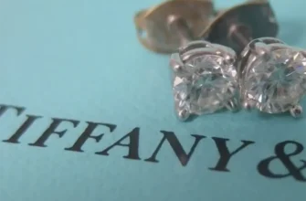 бриллиантовые сережки из платины tiffany