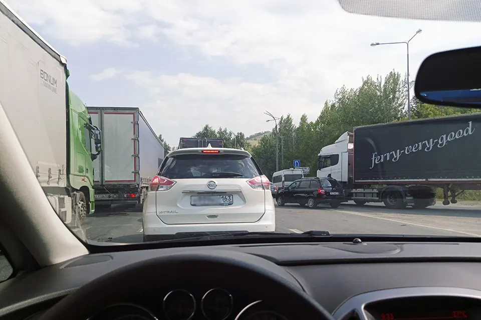м5 дорога пробка машина грузовик пробка на трассе М-5