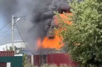 пожар в ангаре