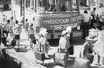 дети приехали с чемоданами в пионерский лагерь