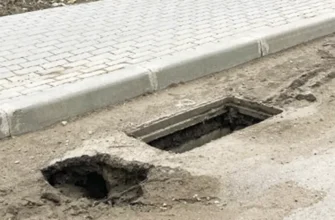 открытый люк дождеприемника