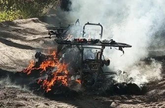 горит квадроцикл