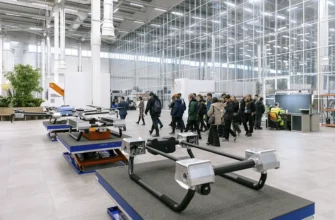 школьники на экскурсии в компании Транспорт будущего