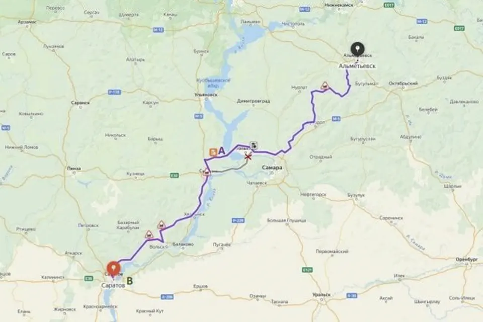 схема объезд участок м5 2 схема объезда 2