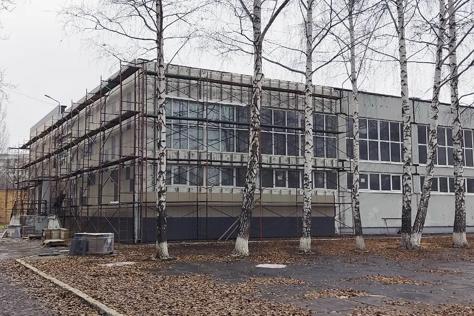 ремонт здания в гимназии №9