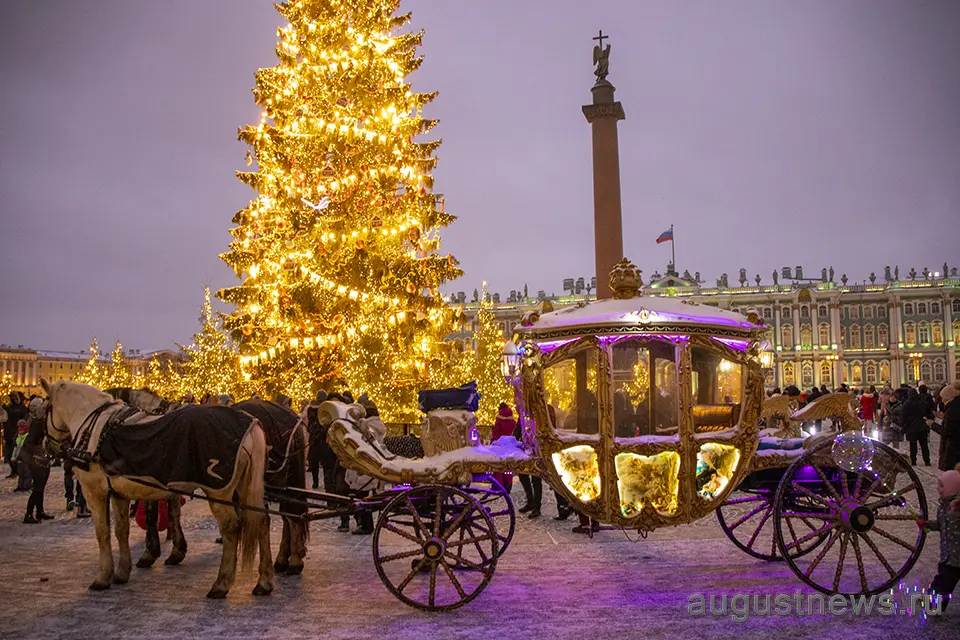 новогодняя елка на дворцовой площади в петербурге