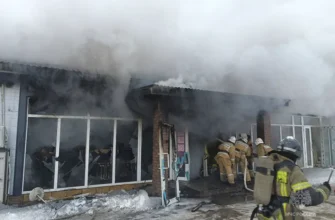 пожар в торговом здании на Приморском бульваре