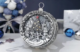 елочный шар из серебра