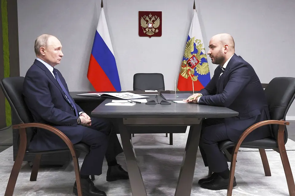 президент и губернатор на рабочей встрече