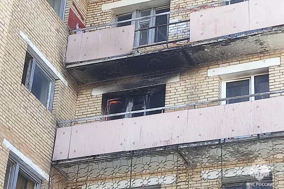 пожар на балконе дома