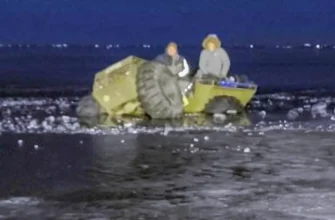 болотоход провалился на Волге под лет около Тольятти