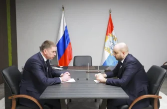 глава города и губернатор на рабочей встрече