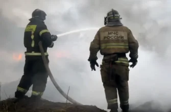 пожарные тушат огонь мчс
