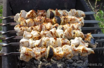 куриный шашлык на мангале