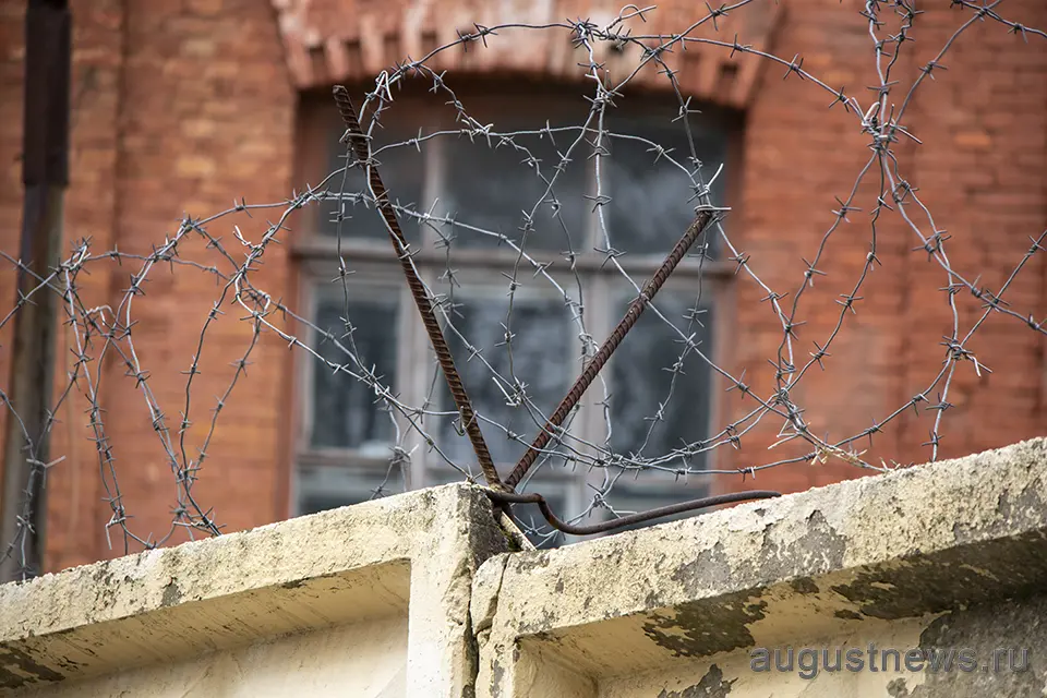 окно за колючей проволокой