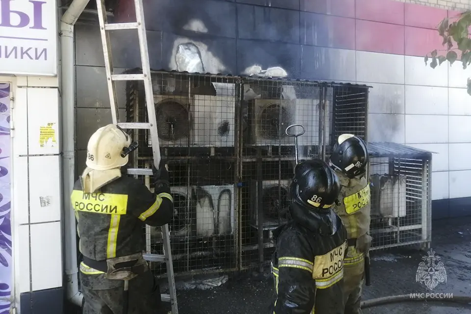 ликвидация пожара на Мира 65