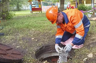установка защиты в колодце