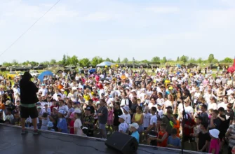 люди на концерте в парке Сахарова