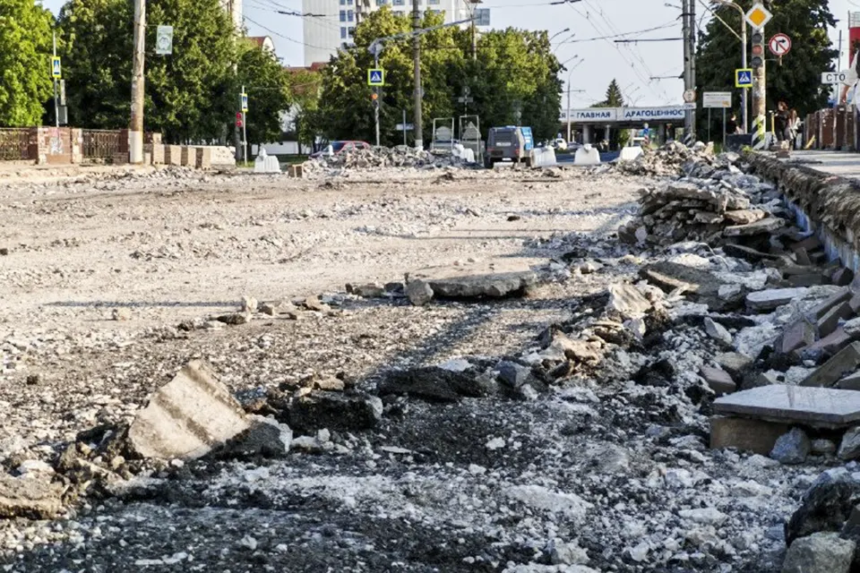 ремонт путепровода на Революционной