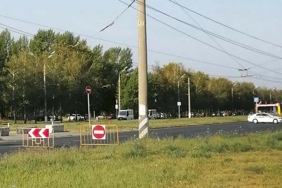 перекрыто движение на улице Спортивной
