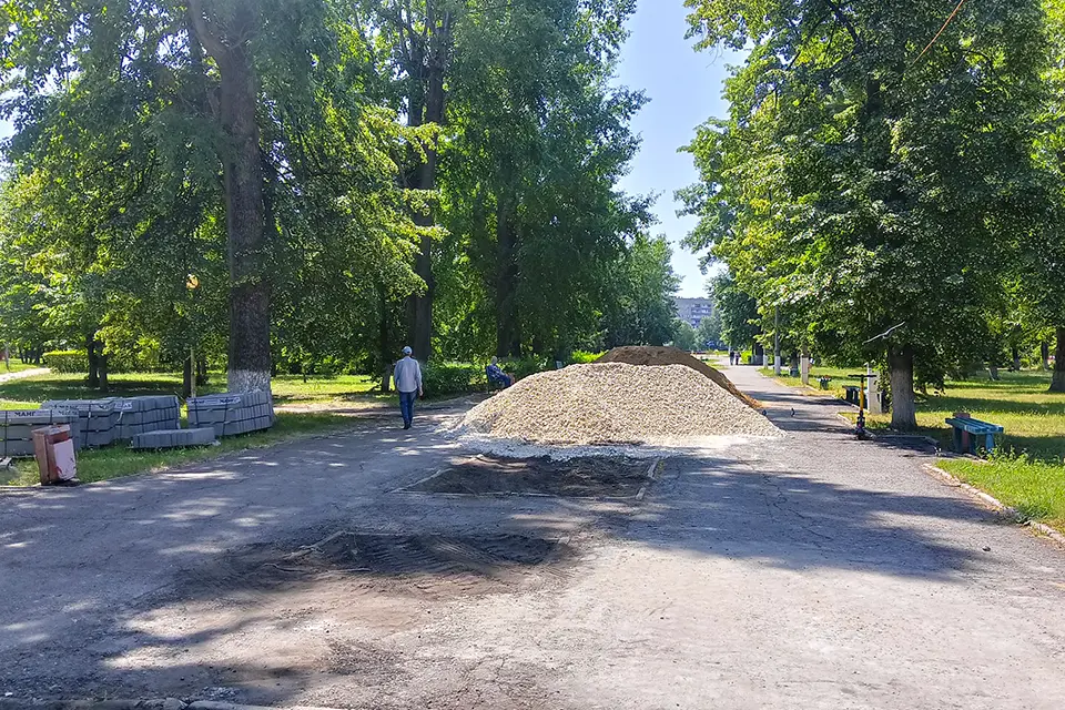 ремонт в центральном парке