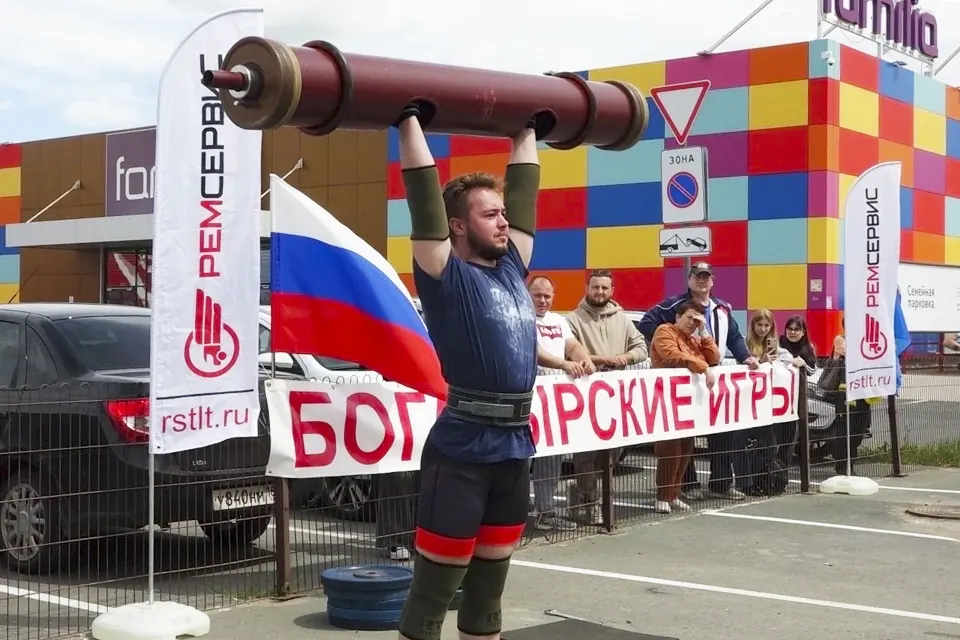 подъем стального бревна