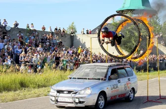 автородео на ретрофестивале Жигули