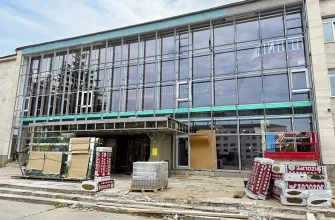 ремонт фасада в театре Колесо