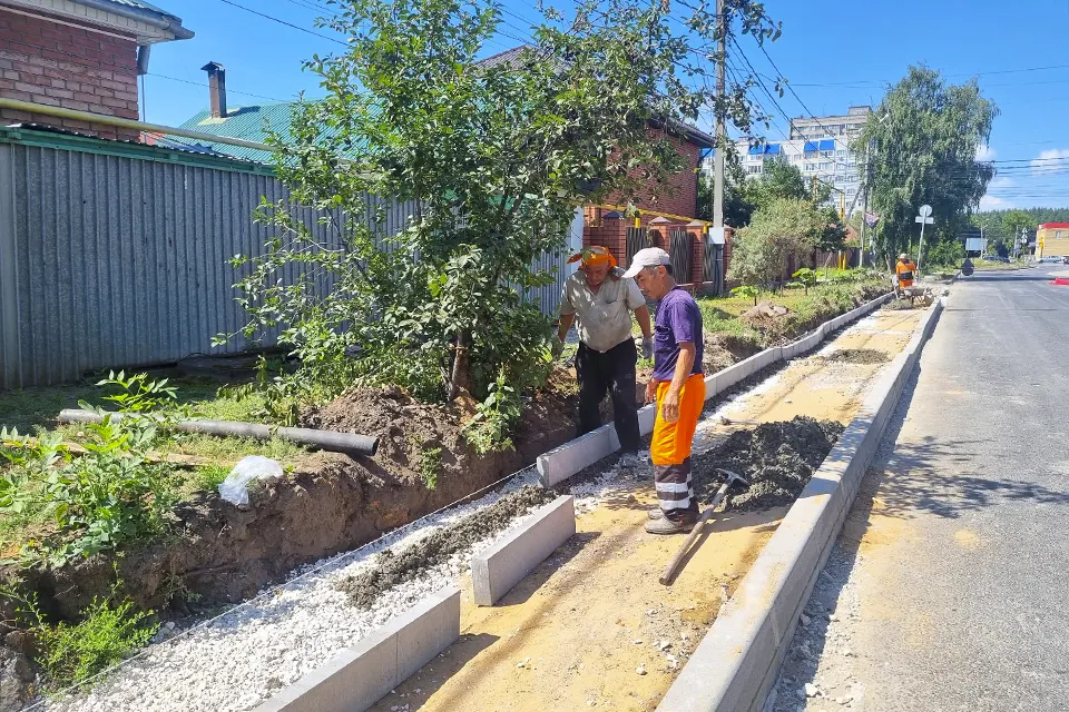 устройство тротуара на улице Кирова