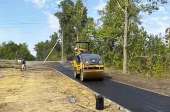 устройство пешеходной дорожки на улице Кудашева