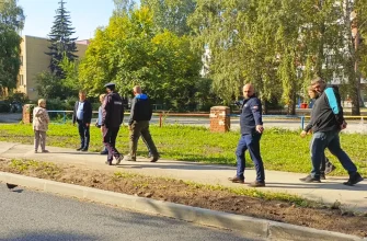 комиссия проверяет ремонт на бульваре Ленина