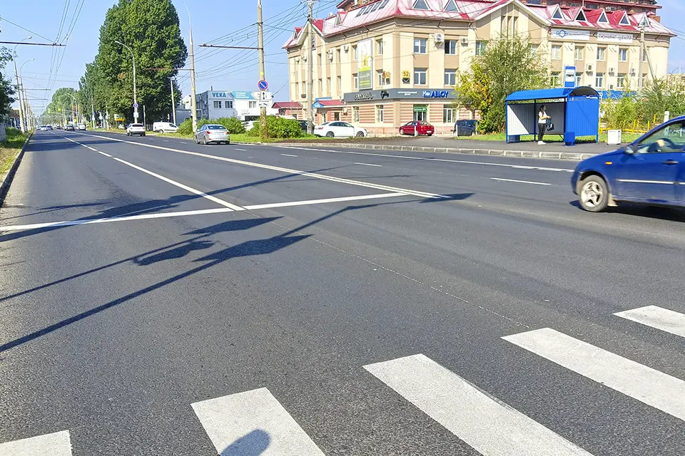 отремонтированная дорога на улице Дзержинского 