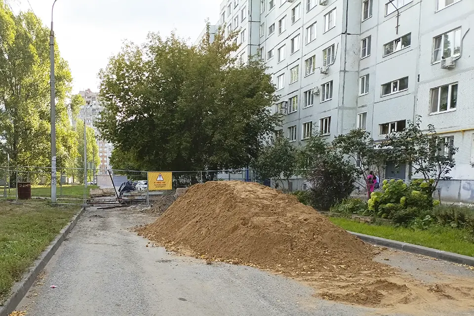 ремонт теплосетей в 71 квартале