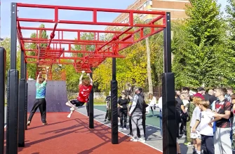 дети проходят полосу препятствий ниндзя