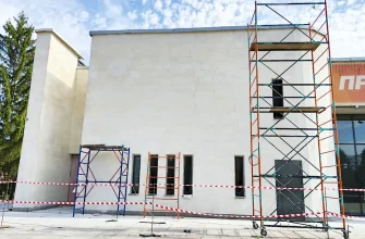 ремонт фасад здания театра Дилижанс