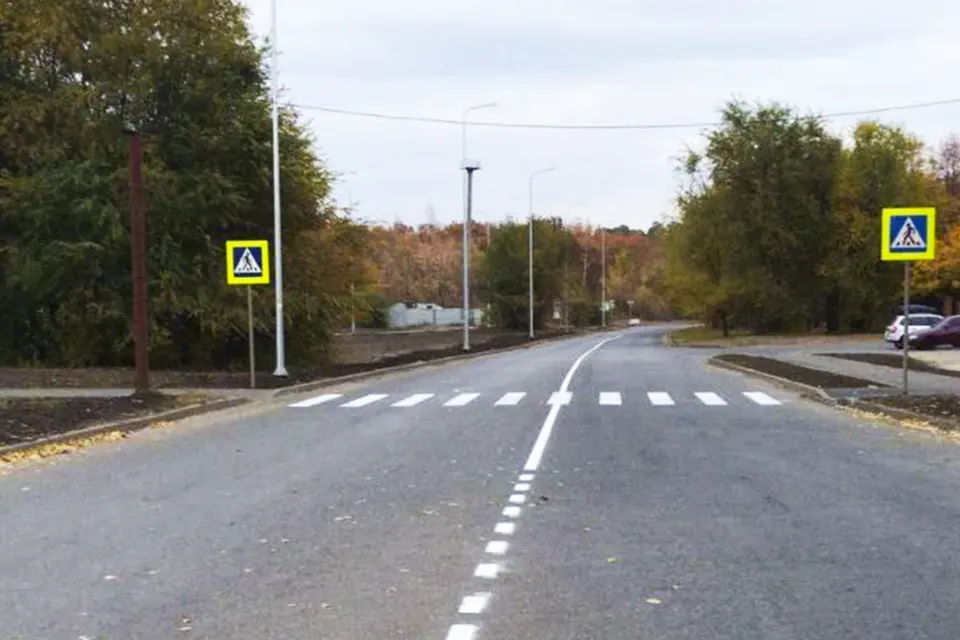 новая разметка и освещение на бульваре Здоровья