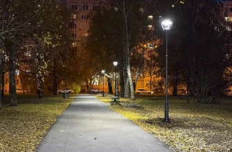 освещение на аллее